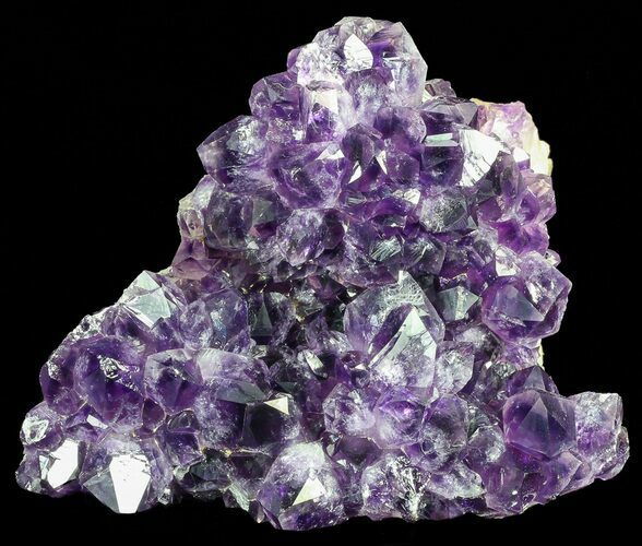 Wide, Dark Purple Amethyst Cluster - Large Crystals #57204